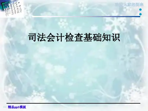 司法会计检查基础知识
