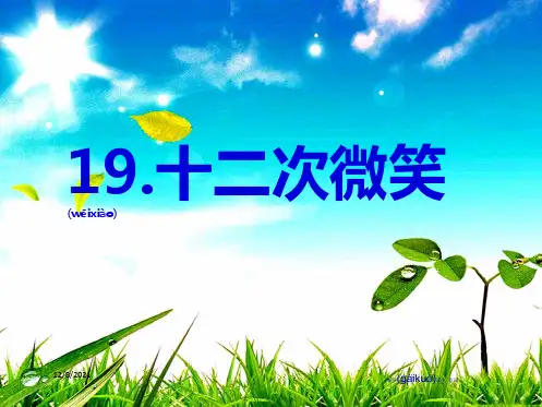 三年级语文下册 第5单元 19《十二次微笑》公开课课件 小学三年级下册语文课件