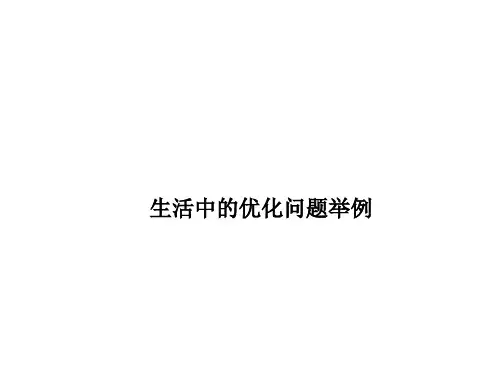 生活中的优化问题举例 课件