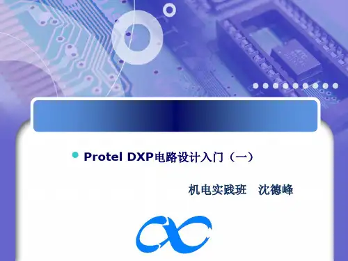 ProtelDXP电路设计入门一精品PPT课件