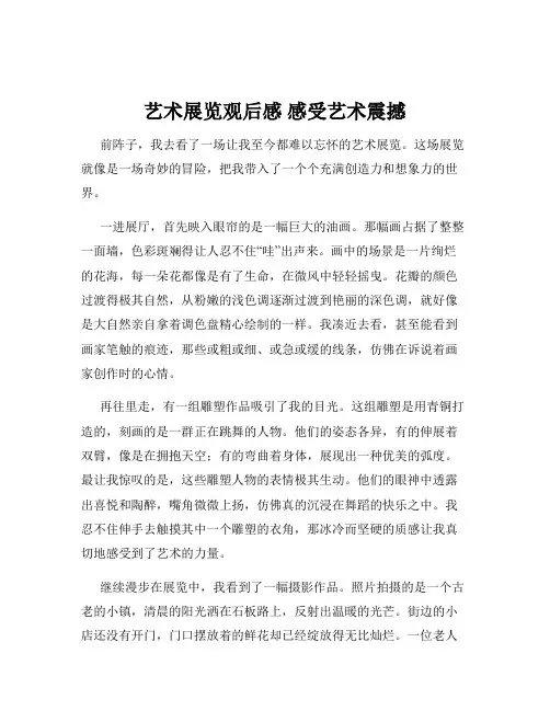 艺术展览观后感 感受艺术震撼