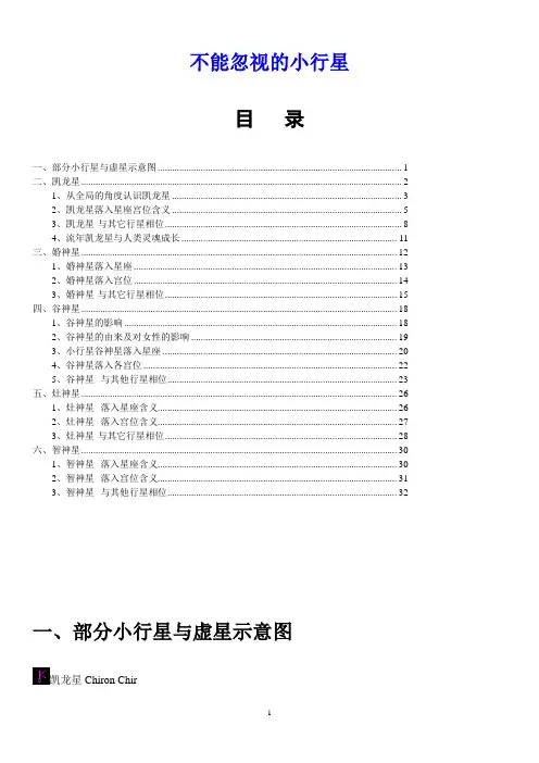 占星学不能忽视的小行星