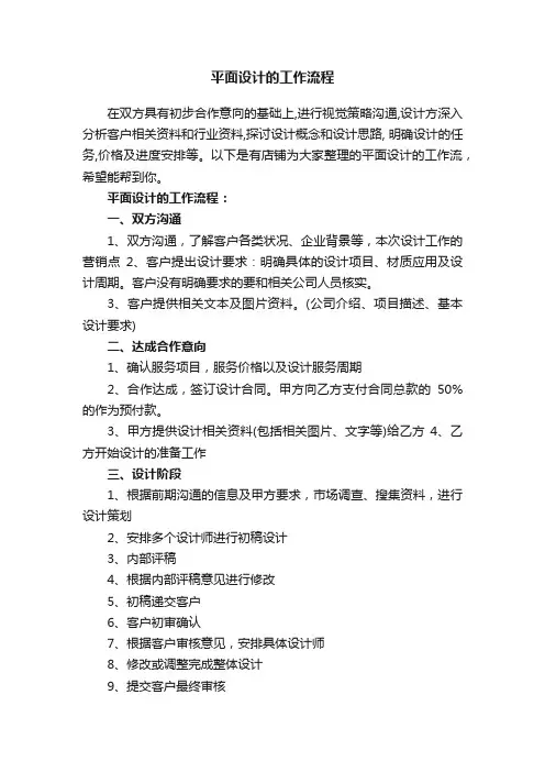 平面设计的工作流程
