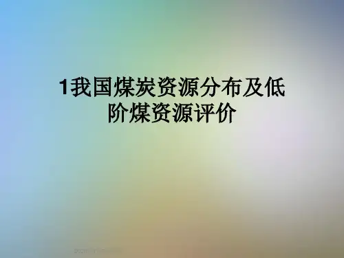 1我国煤炭资源分布及低阶煤资源评价