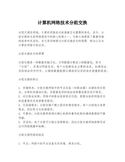 计算机网络技术分组交换