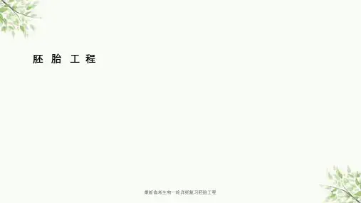 最新高考生物一轮详细复习胚胎工程课件