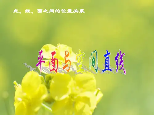 平面和空间直线PPT教学课件