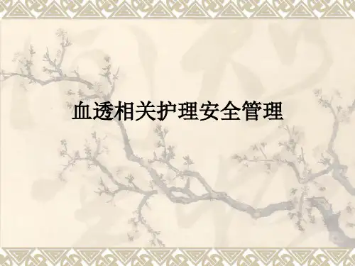 血透相关护理安全管理ppt课件