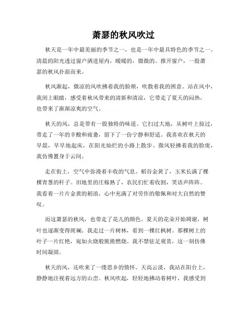 萧瑟的秋风吹过
