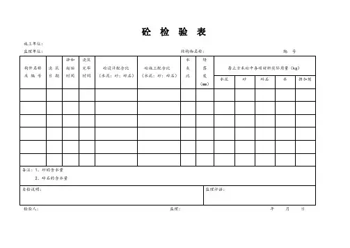 钢筋自检表
