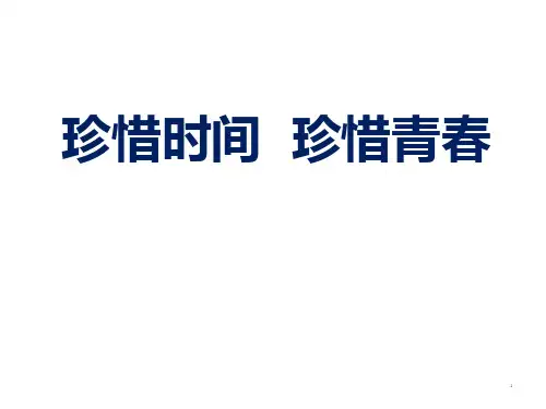 主题班会--珍惜时间-提高效率