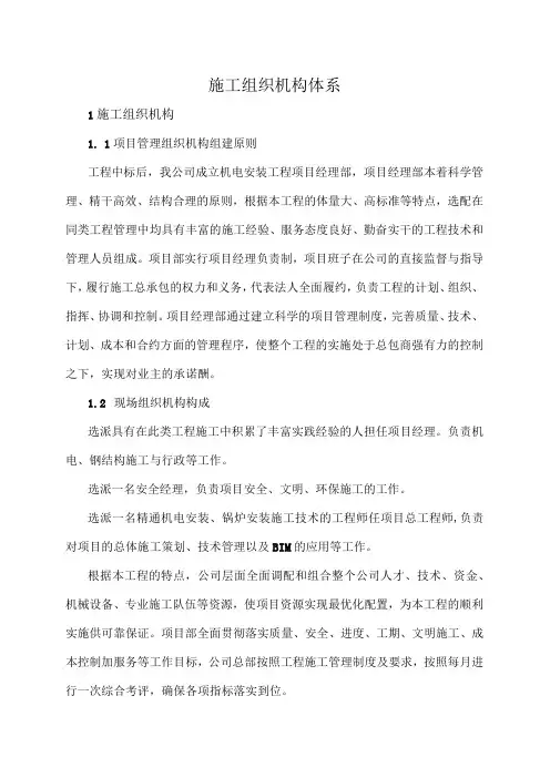 施工组织机构体系