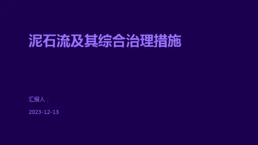 泥石流及其综合治理措施