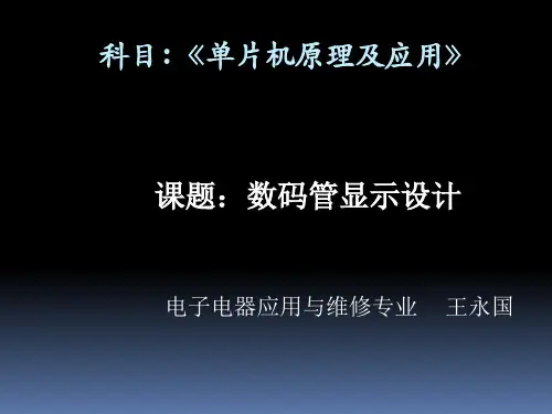 数码管显示设计PPT课件
