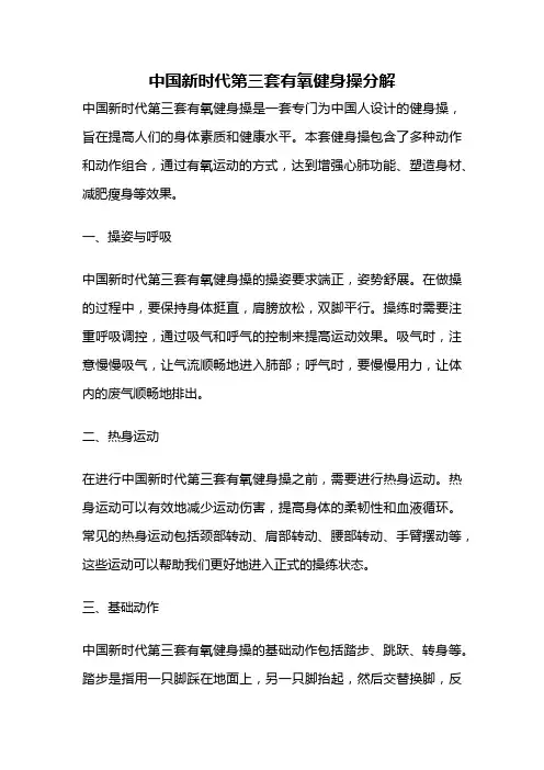 中国新时代第三套有氧健身操分解