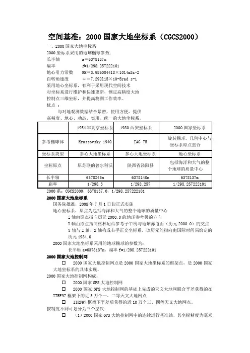 2000国家大地坐标系