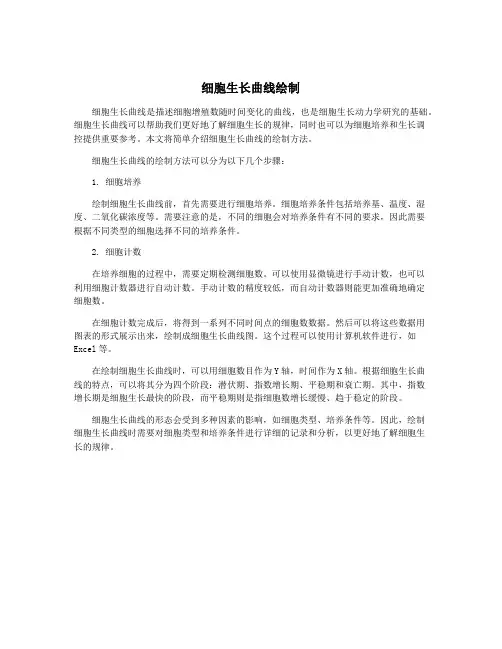 细胞生长曲线绘制