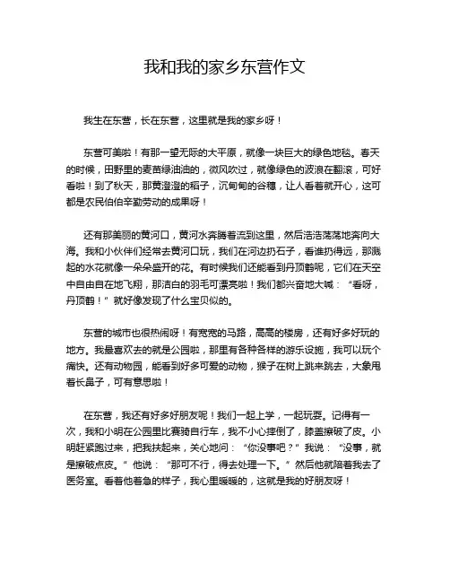 我和我的家乡东营作文