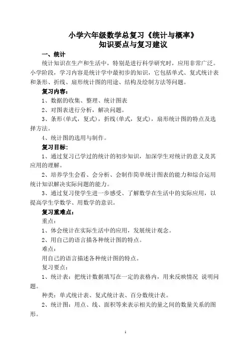 统计与概率小学数学毕业总复习