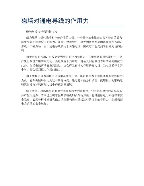 磁场对通电导线的作用力