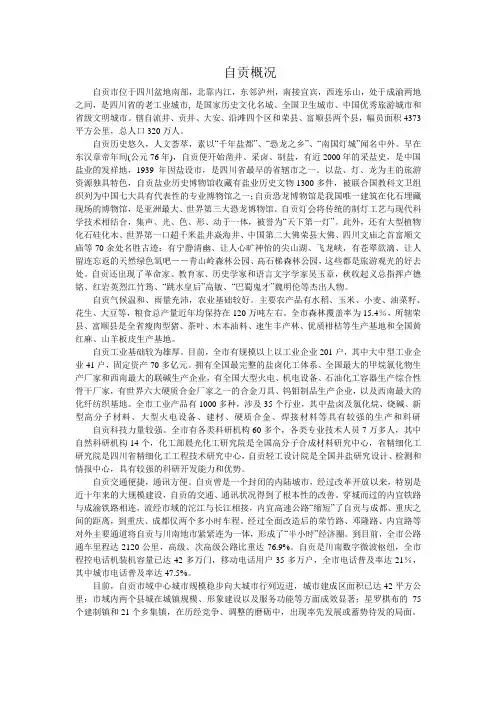 自贡概况