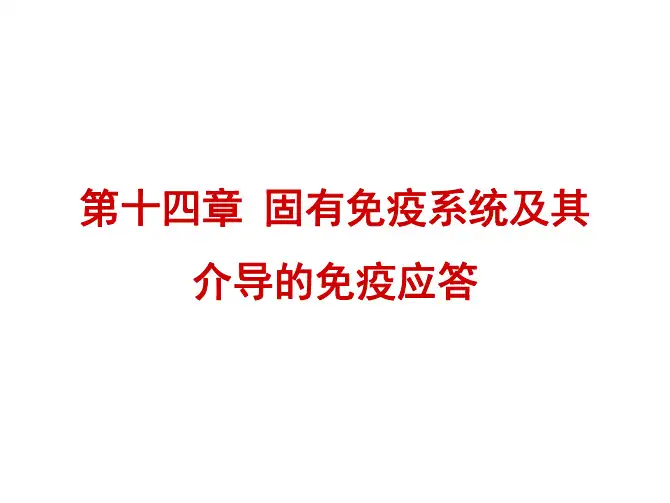 固有免疫细胞与功能
