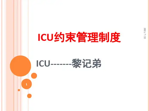 ICU约束管理制度PPT课件