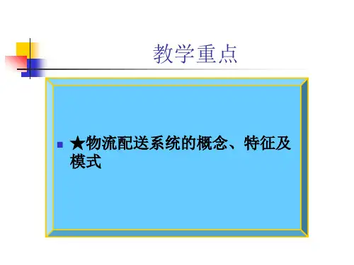 物流管理配送系统模式和结构ppt40页