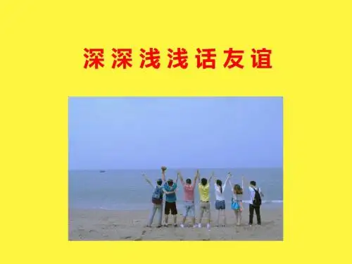 4.2深深浅浅话友谊课件