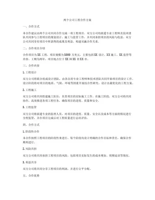 两个公司工程合作方案