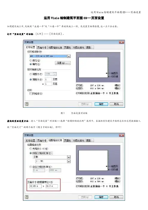 运用Visio绘制建筑平面图03——页面设置