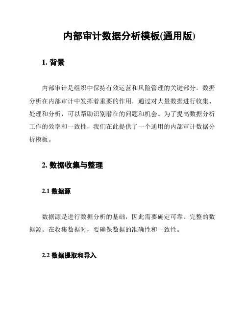 内部审计数据分析模板(通用版)