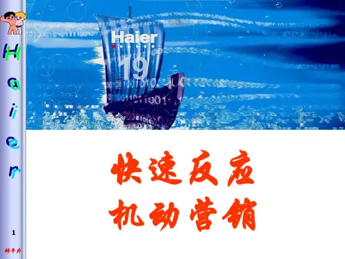 海尔的顾客服务体系方案