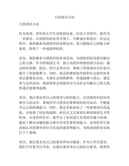 大四团员小结