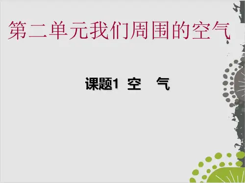 人教版九年级化学上册空气