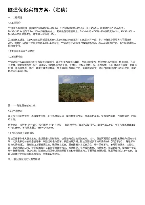 隧道优化实施方案-（定稿）