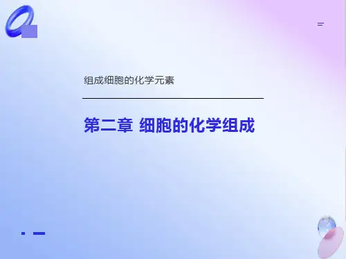 细胞的化学组成
