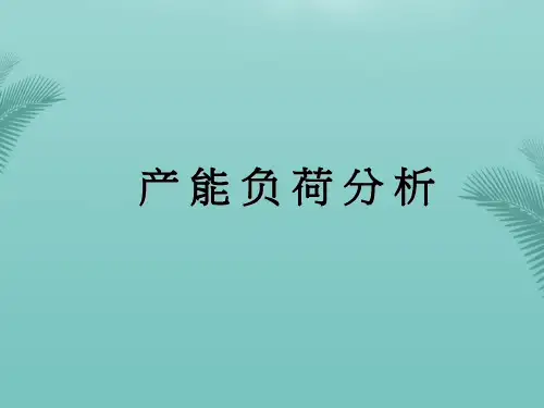 工厂生产产能负荷分析报告.优秀精选PPT