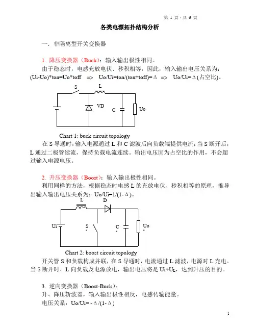 各类电源拓扑结构分析