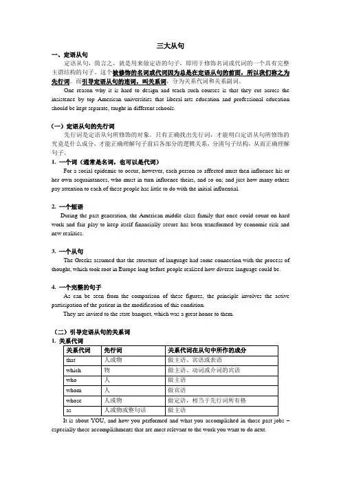 考研英语语法之三大从句