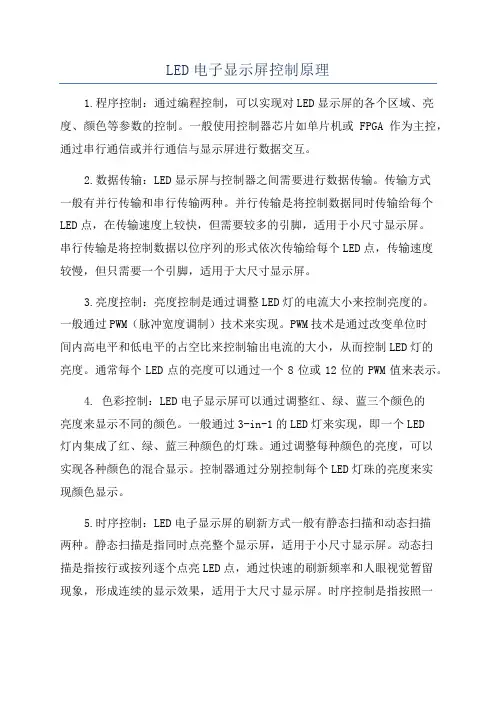 LED电子显示屏控制原理