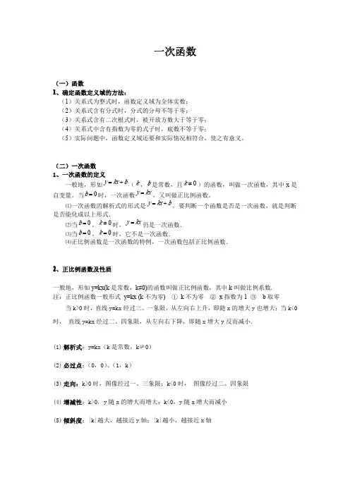 常用函数性质及图像