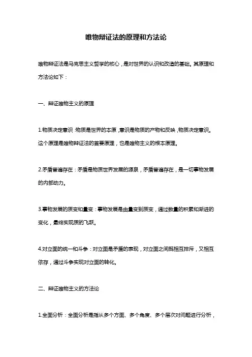 唯物辩证法的原理和方法论