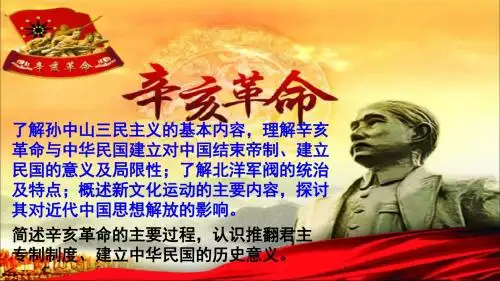高一历史人民版必修一专题三第二课辛亥革命课件(共29张PPT)