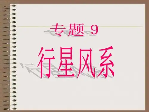 【高中地理】高考复习专题9：行星风系ppt