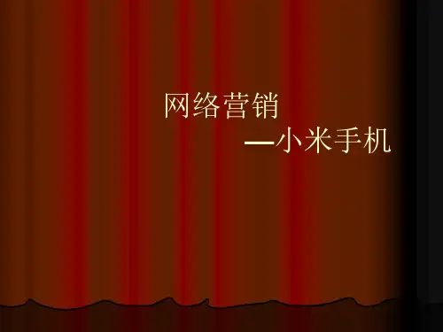 小米手机网络营销案例(PPT38页)