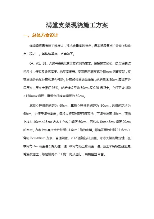 满堂支架现浇施工方案