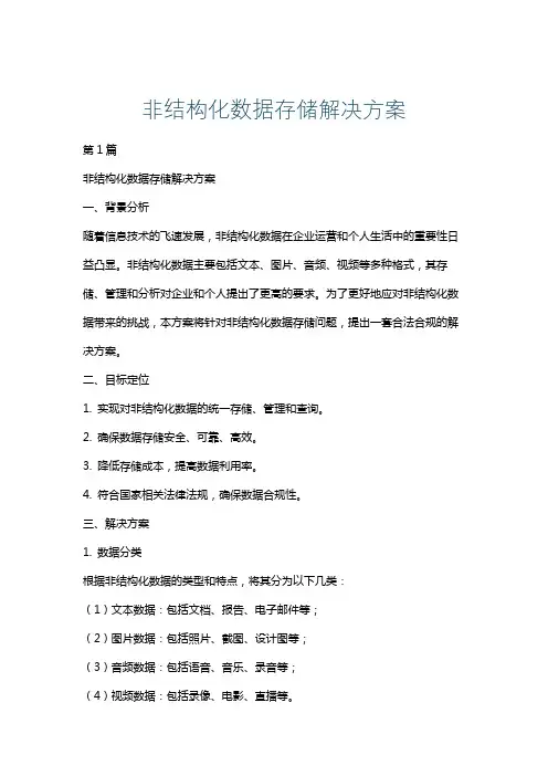 非结构化数据存储解决方案