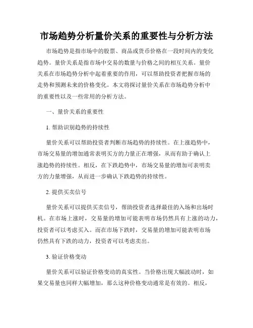 市场趋势分析量价关系的重要性与分析方法