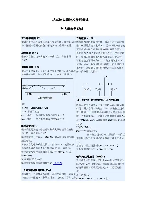 功放技术参数概述